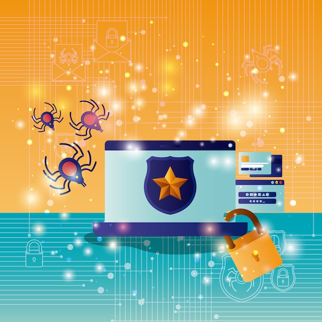 A graphic showing various types of cyber threats (phishing, ransomware, malware) targeting a school's network. It highlights the different entry points and potential impact on student data.