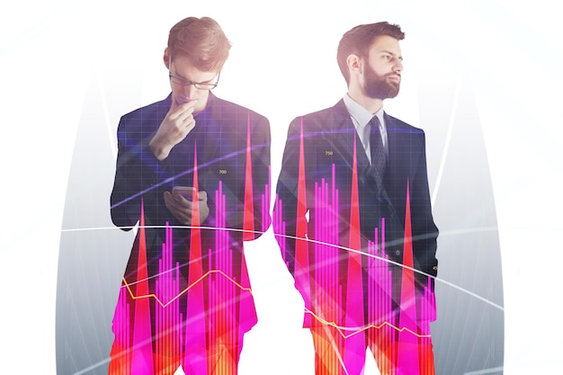 A split image showing one side growing exponentially and the second side depreciating rapidly, symbolizing the differences between successful and failed dividend stocks investment decisions.