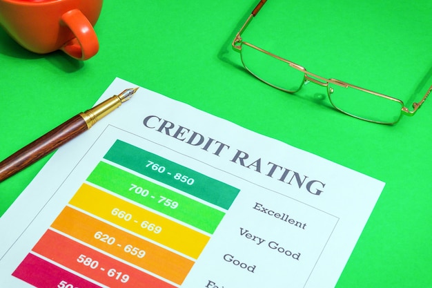 A comparison table showing credit ratings from different agencies (Moody's, S&P, Fitch) along with a description of what each rating signifies in terms of credit risk for bond investments.