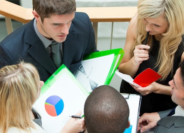 A split screen showing: on one side, a group of policymakers discussing education funding; on the other side, educators reviewing budget reports in a school office. This highlights the connection between policy decisions and their real-world impact.