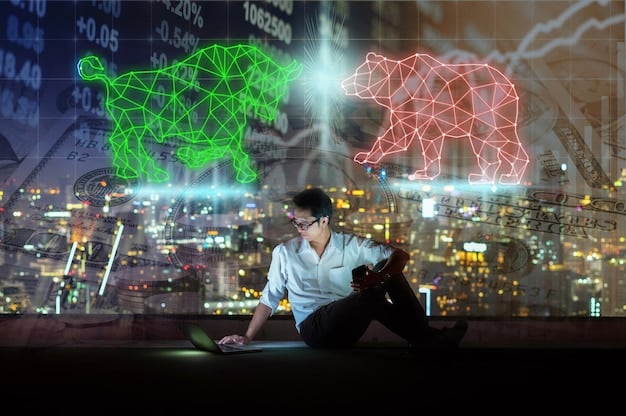 A visual representation of a digital currency plummeting in value within a chaotic virtual trading environment, highlighting the volatility and financial risks associated with metaverse investments and cryptocurrencies.