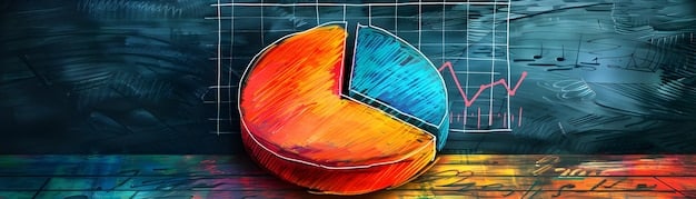 A brightly colored pie chart illustrating the potential for high returns from small-cap stocks compared to other asset classes like large-cap stocks and bonds, highlighting the allocation needed for a balanced portfolio.