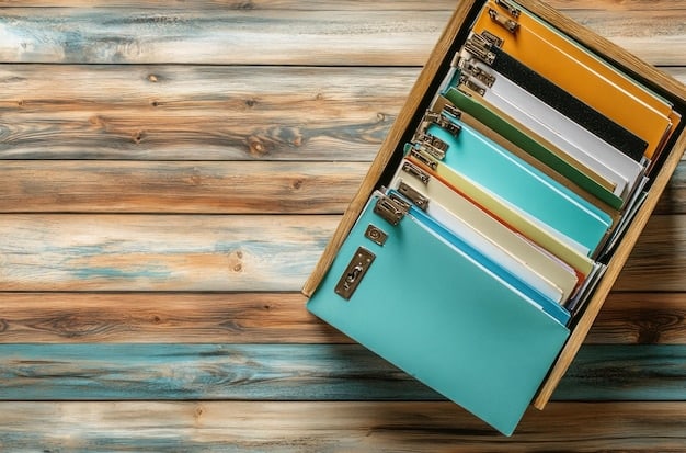 A well-organized file folder filled with receipts, invoices, and energy-efficient product certifications, emphasizing the importance of documentation for tax credits.