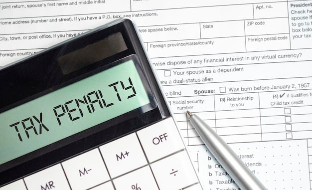 A close-up of a tax form with a calculator and pen, highlighting the section related to the Child Tax Credit.